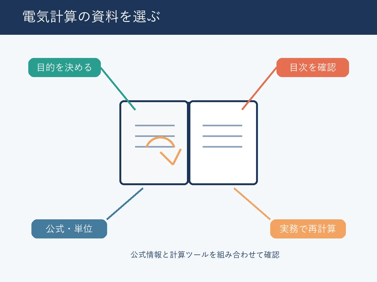 電気書院の電気計算を目的と目次から選ぶ学習ガイド図