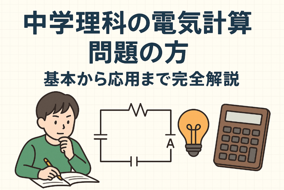 中学理科の電気計算問題の解き方 - オームの法則、電力計算、電力量計算の完全ガイド